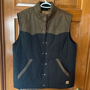 Men's Black and Brown Vest